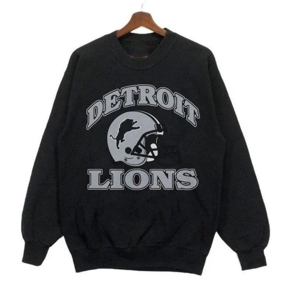Detroit Lions 1995 Black Sweatshirt Football New Old Stock